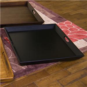 Sunny Designs Laguna Black Ottoman Tray
