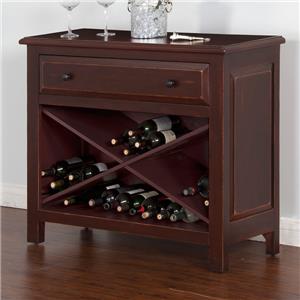 VFM Signature Red Accent Chest w/ Wine Storage