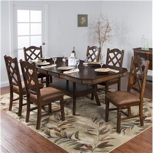 Sunny Designs Santa Fe Casual Dining Room Group Bennett S Home Sunny Designs Santa Fe 7 Piece Adjule Height Table Set