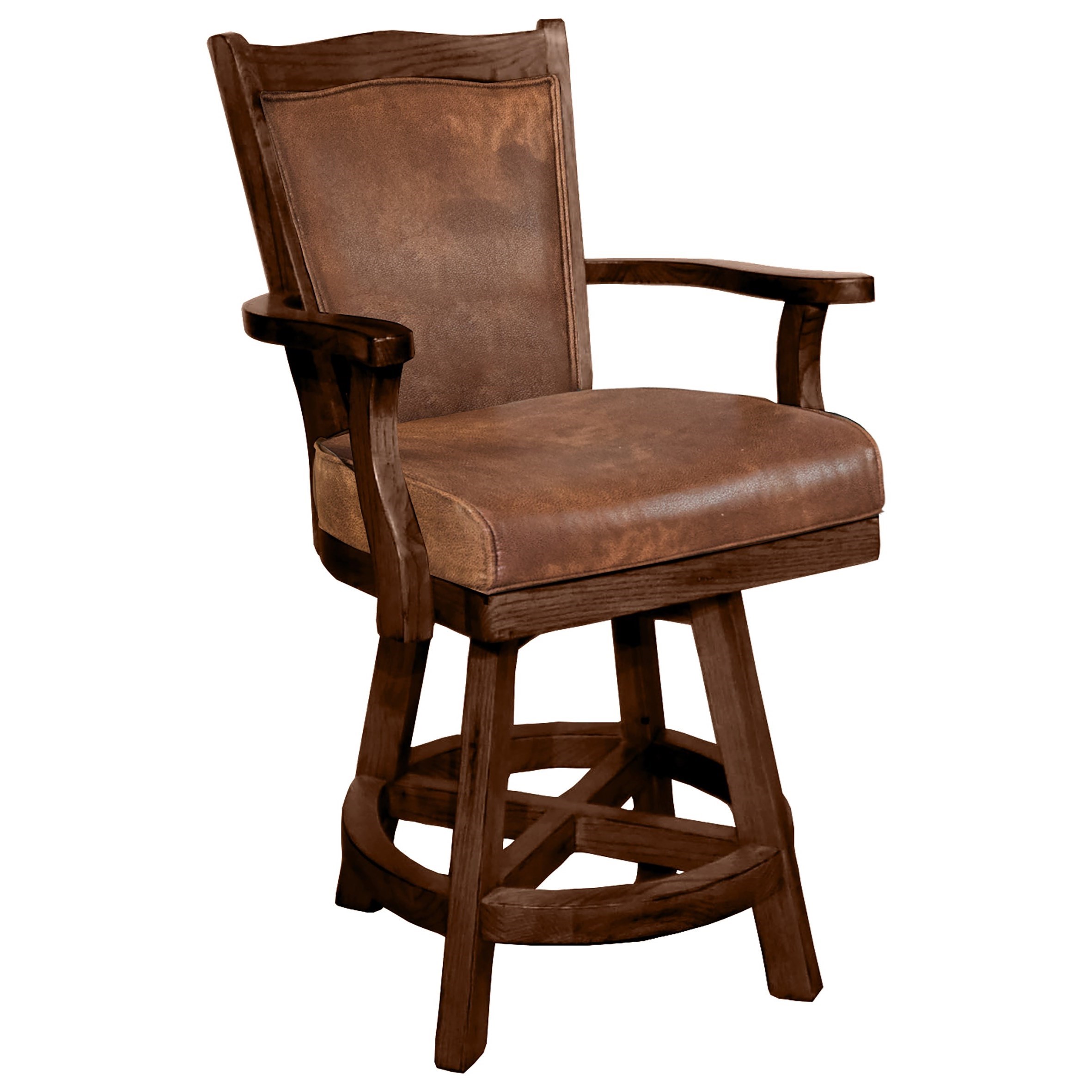Sunny Designs Santa Fe Swivel Counter Height Barstool With Cushion