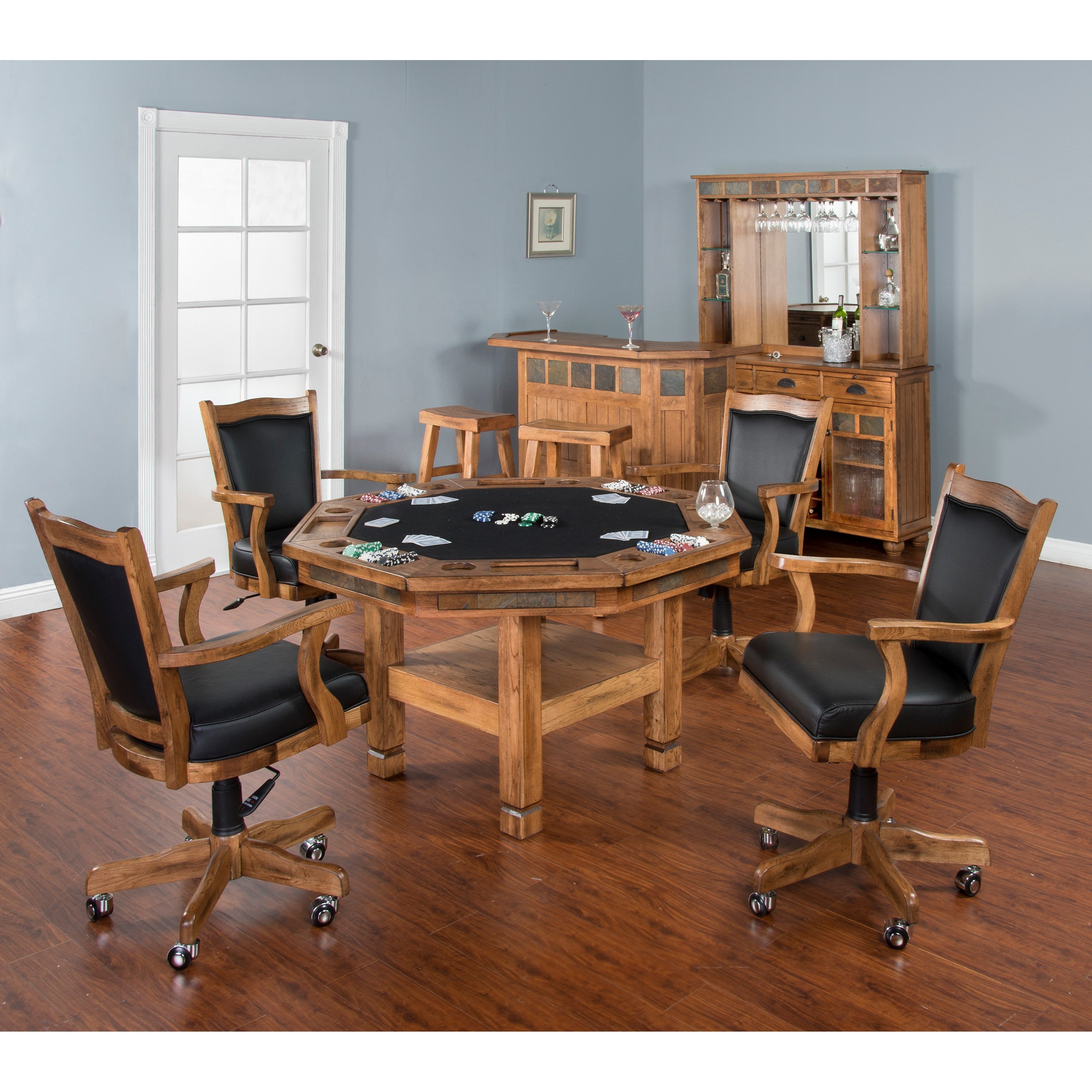 Sunny Designs Sedona 5Piece Reversible Top Game & Dining Table Set