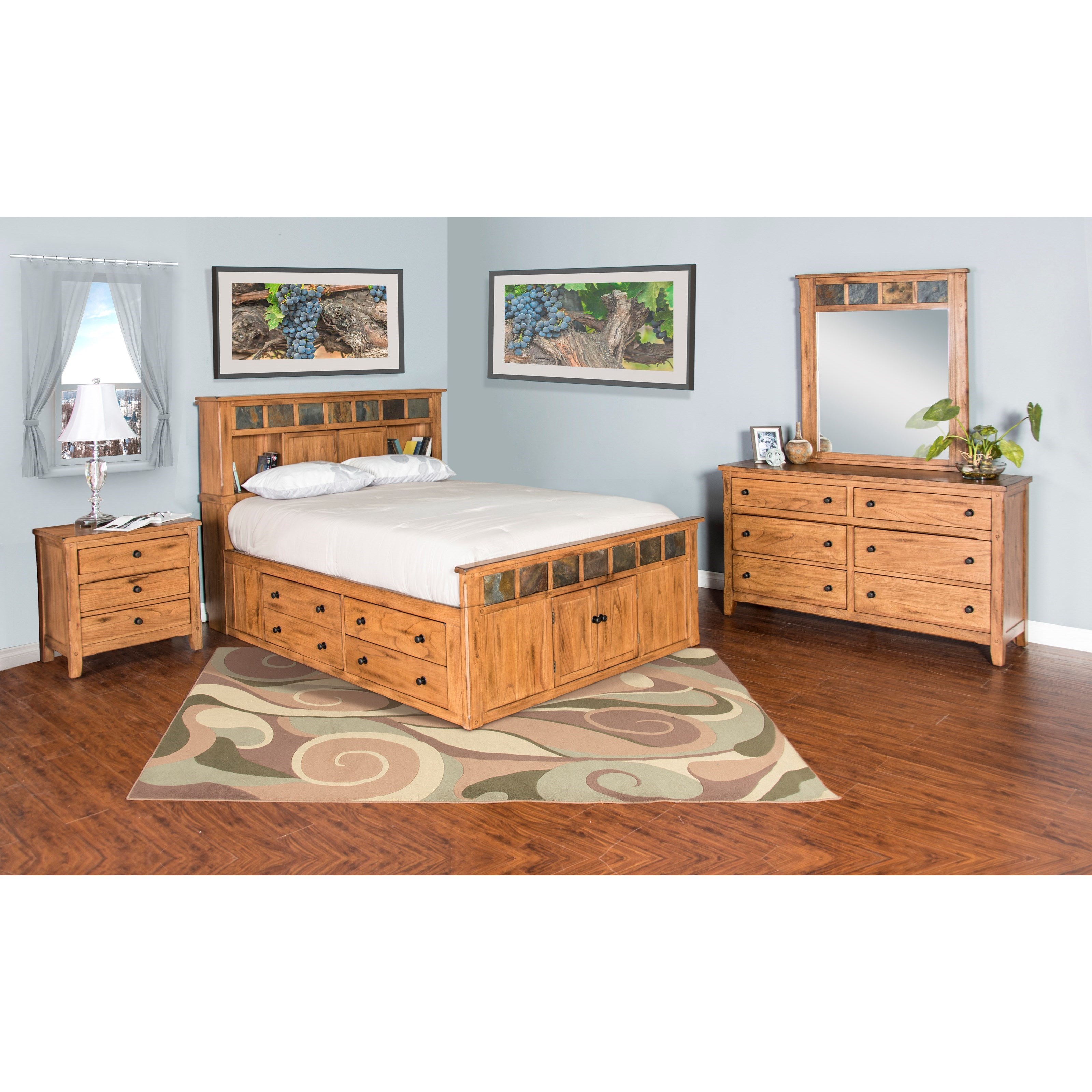 Sunny Designs Sedona King Storage Bed w/ Slate | Conlin's Furniture ...