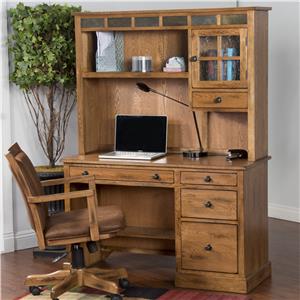 Sunny Designs Sedona Single Pedestal Desk and Hutch