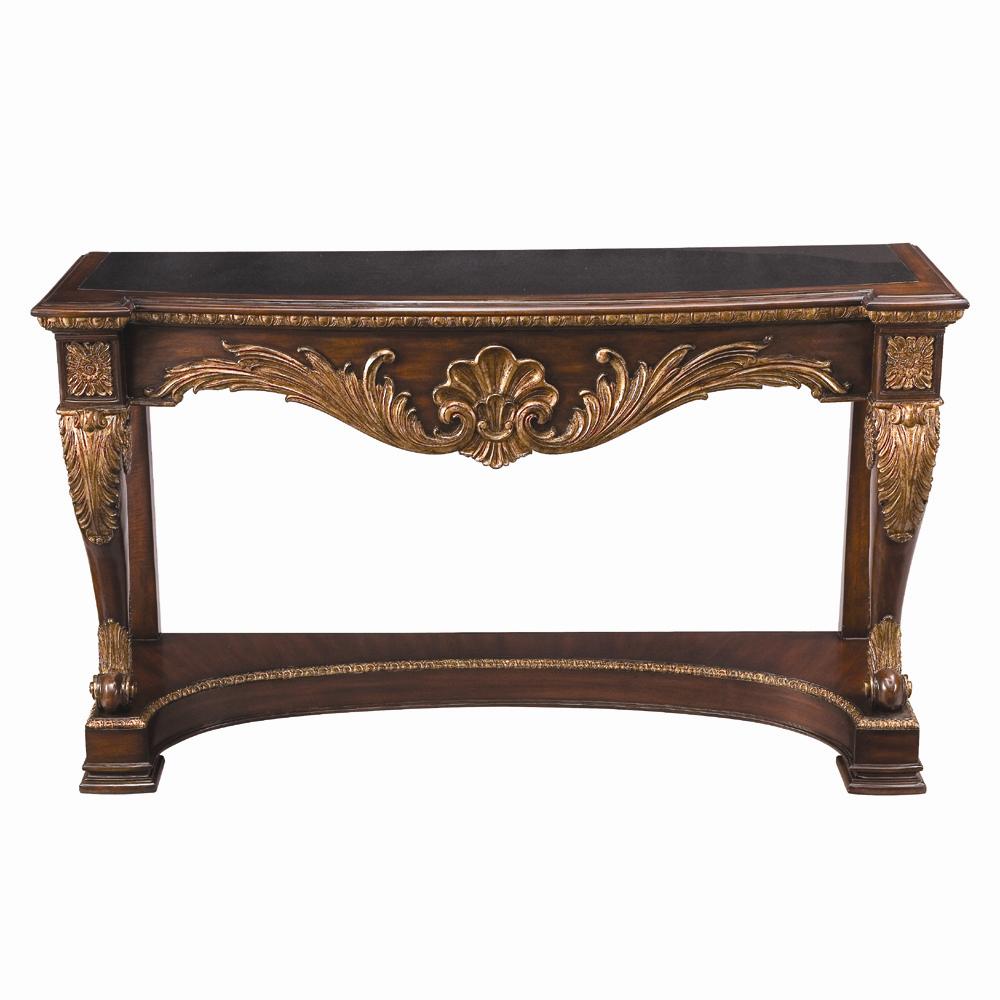 thomasville® brompton hall console table w/ granite top - dunk thomasville® brompton hall console table w/ granite top - dunk