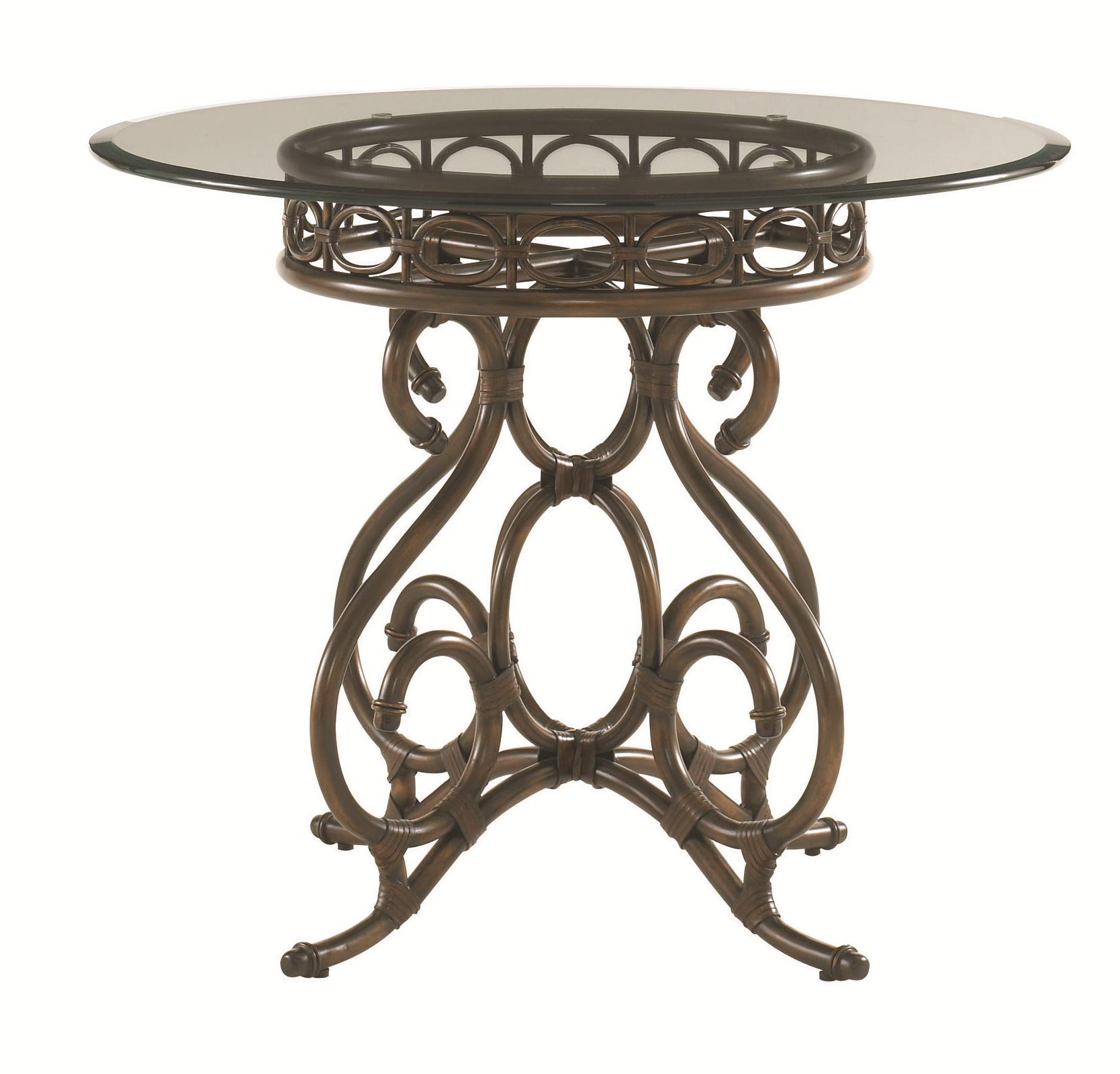 Tommy Bahama Home Landara Capistrano Dining Table with 36 Inch Glass