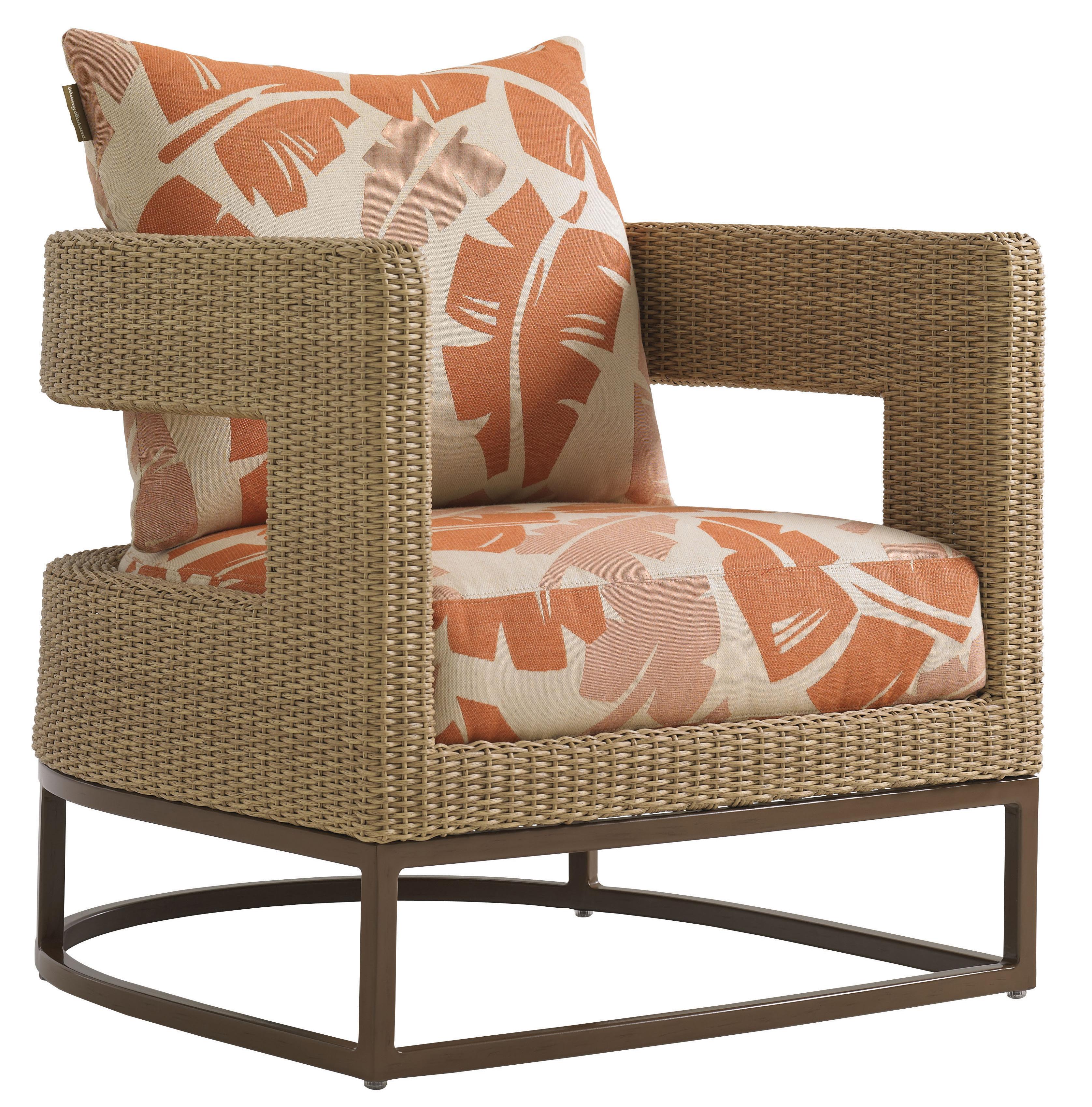 Tommy Bahama Outdoor Living Aviano Wicker Barrel Chair with Horizontal