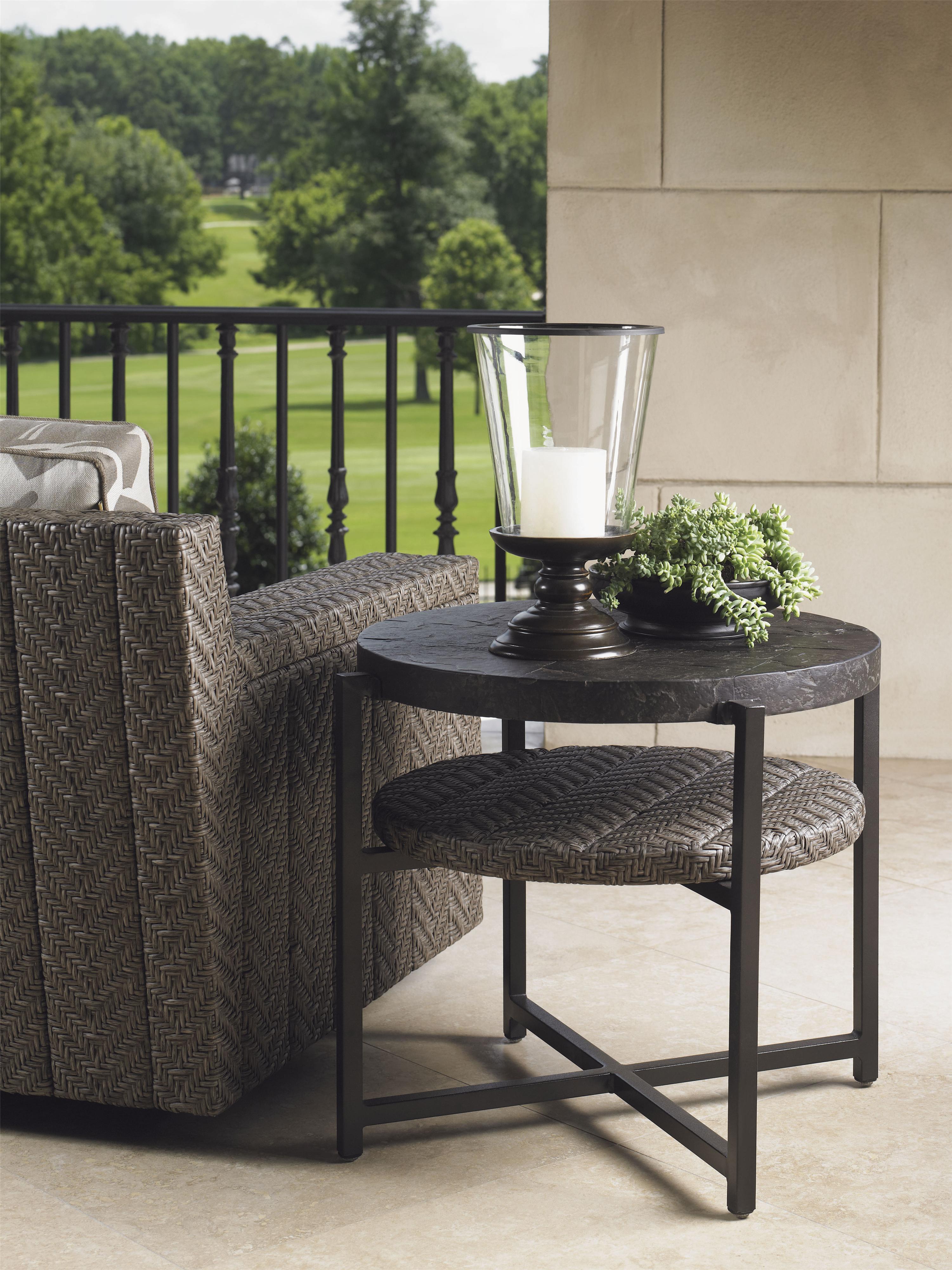 Tommy Bahama Outdoor Living Blue Olive 3230950 Round End Table w