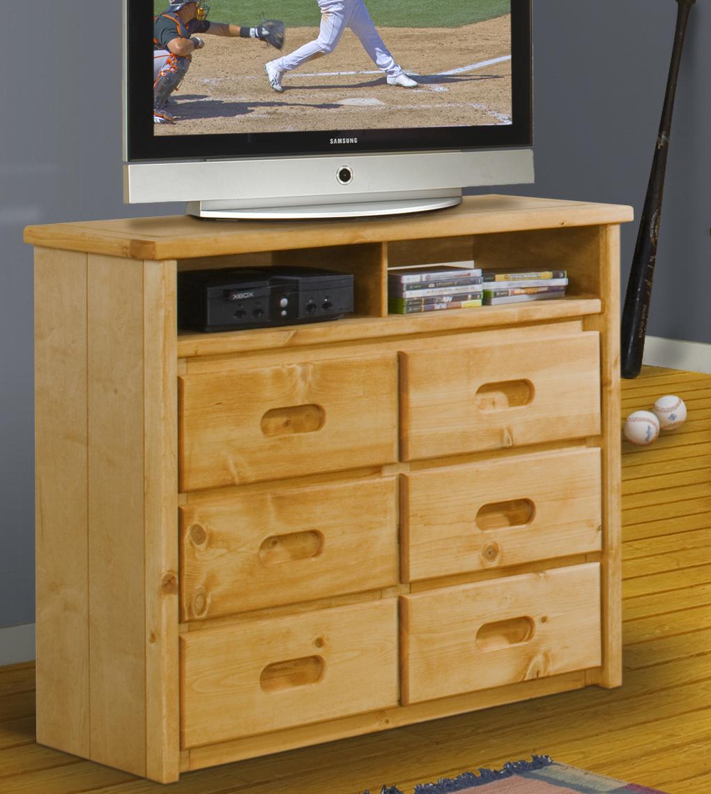 Trendwood Bunkhouse 6 Drawer Pine Media Chest | Conlin's Furniture | Media  Chests