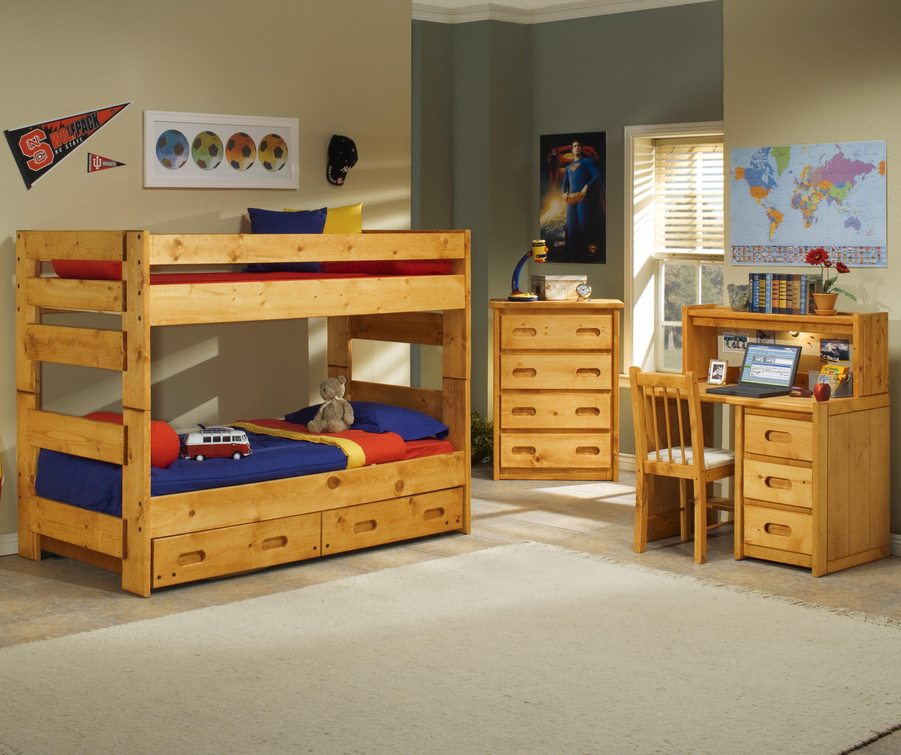 Trendwood Bunkhouse Twin/Twin Wrangler Bunk Bed with Storage Conlin's