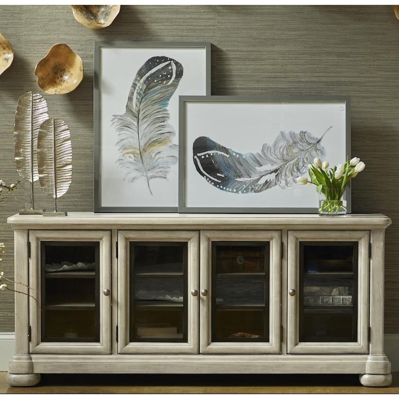Trisha Yearwood Home Collection By Klaussner Nashville Music Row Tv Stand With 4 Glass Doors Lagniappe Home Store Tv Stands