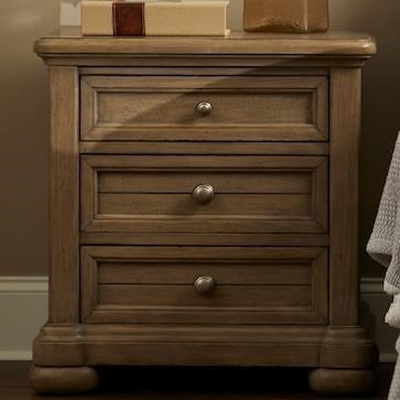 Trisha Yearwood Home Collection By Klaussner Nashville 750 670 Nstd 615 3 Drawer Nightstand With Usb Ports Hudson S Furniture Nightstands