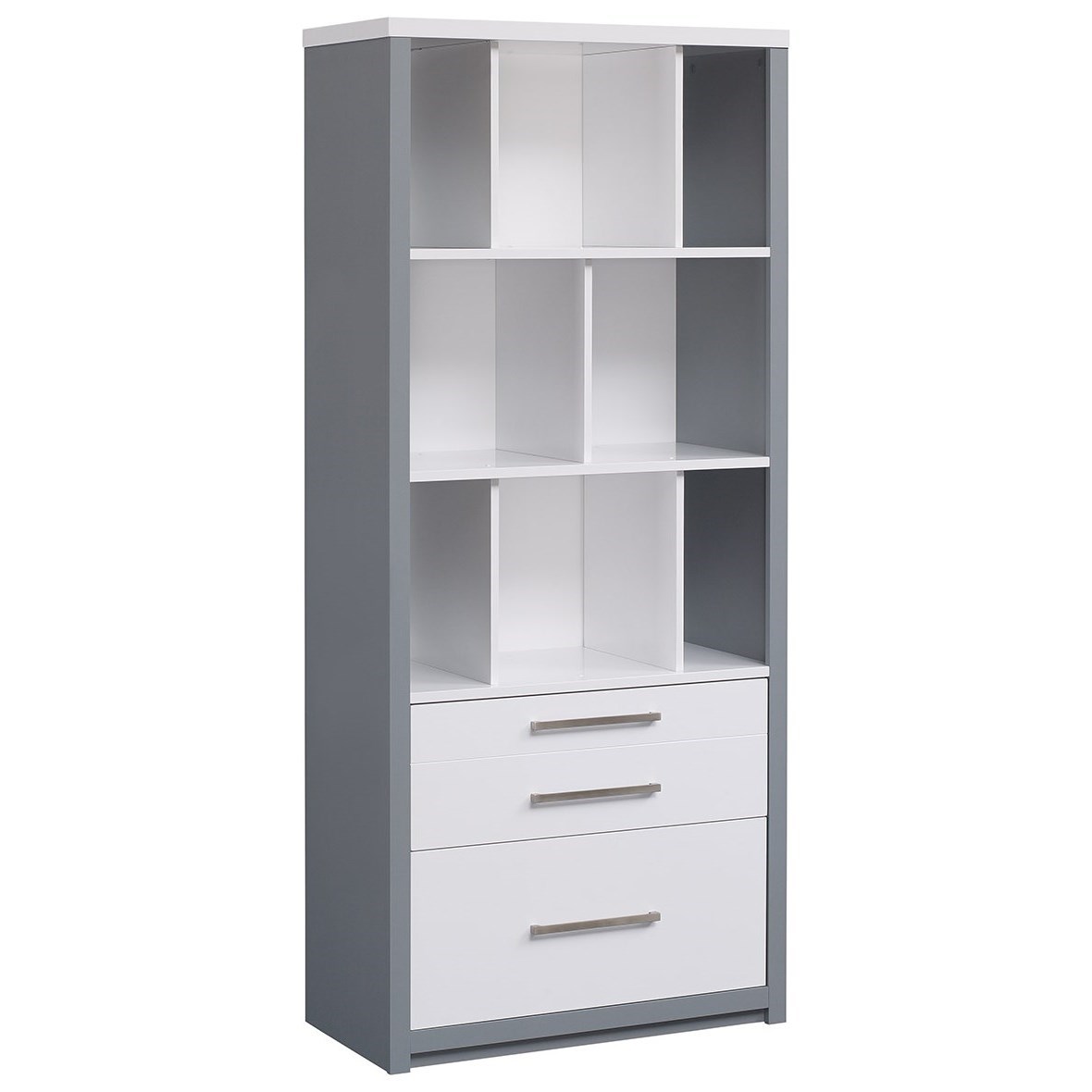 Twin Star Home Ashford Bk10444 Tpp01 Contemporary Bookcase And File Cabinet With 2 Drawers Corner Furniture Closed Bookcases