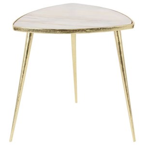 Uma Enterprises Inc Boulevard Home Furnishings St George Aluminum Marble Accent Table