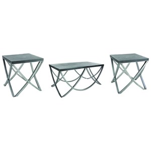 Uma Enterprises Inc Boulevard Home Furnishings St George Metal Wood Table Set