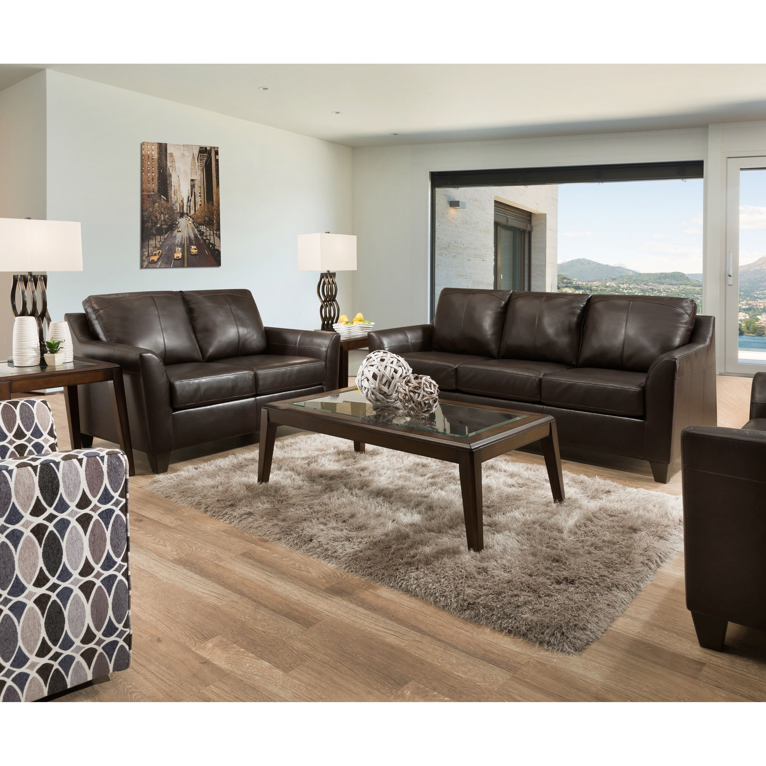 Lane 2029 Contemporary Queen Sofa Sleeper with Tapered ...