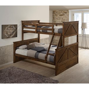 United Furniture Industries Ashland Modern Rustic Twin Over Full United Furniture Industries Ashland Modern Rustic Twin Over Full Bunk Bed With Ladder Household Beds
