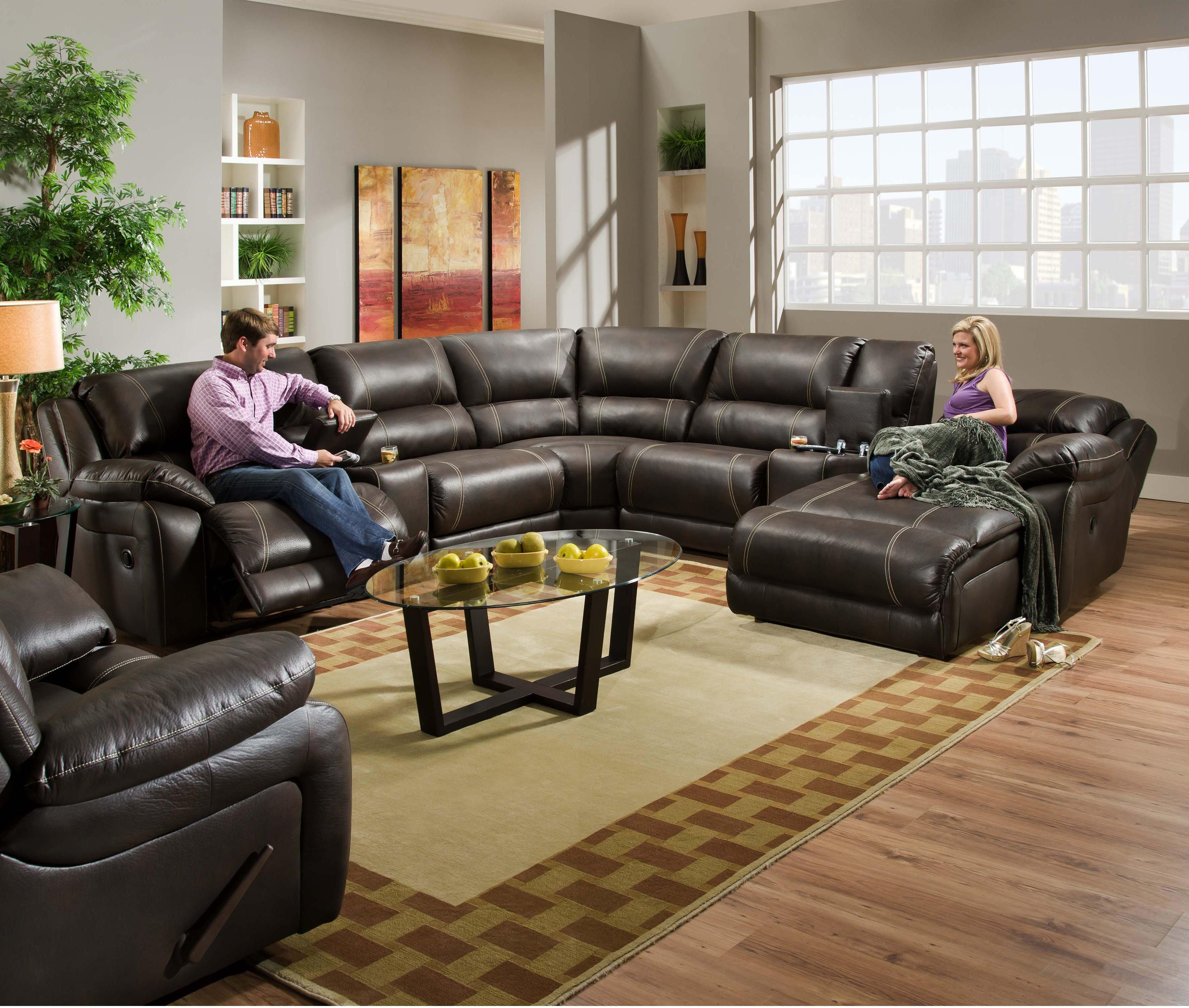 United Furniture Industries 660 Casual Reclining Sectional Sofa Miskelly Furniture Reclining