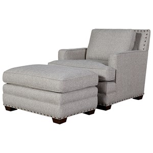 Universal Riley Upholstered Chair & Ottoman Set