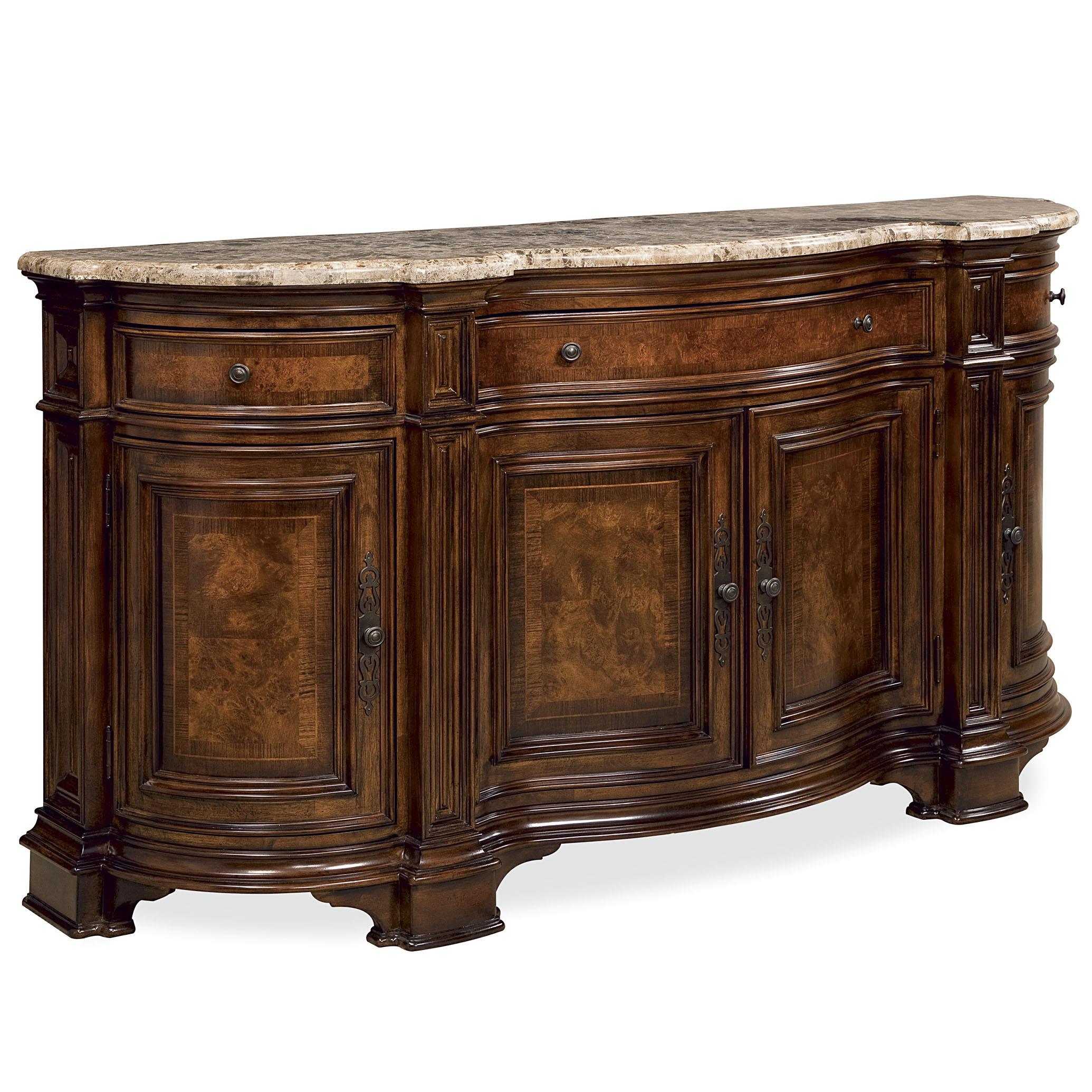 Universal Villa Cortina Sideboard Credenza With Marble Top Sideboard With Marble Top