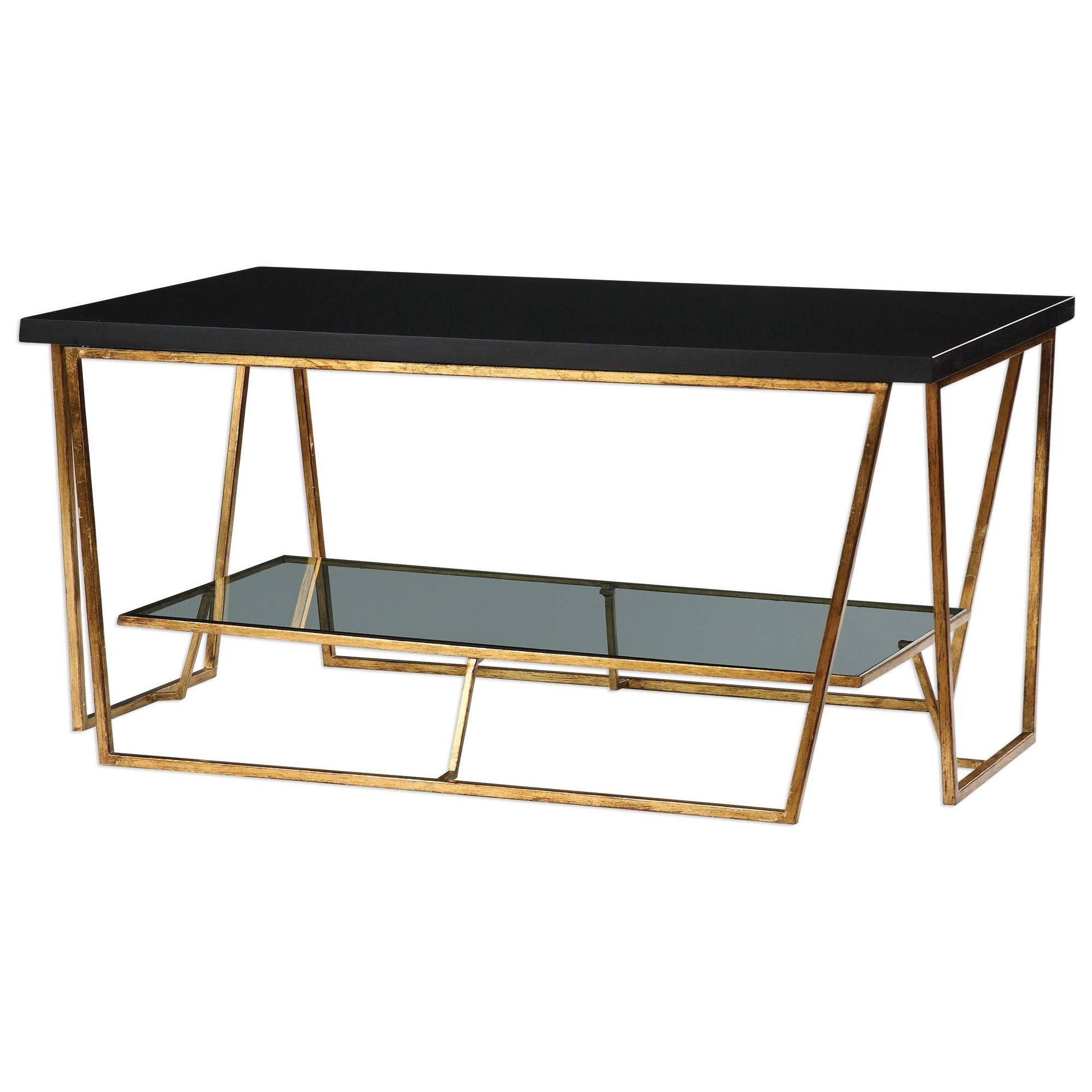 Uttermost Accent Furniture 24784 Agnes Black Granite Coffee Table Thornton Furniture Cocktail Coffee Tables