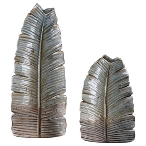 Uttermost Accessories Invano Leaf Vases (Set of 2)