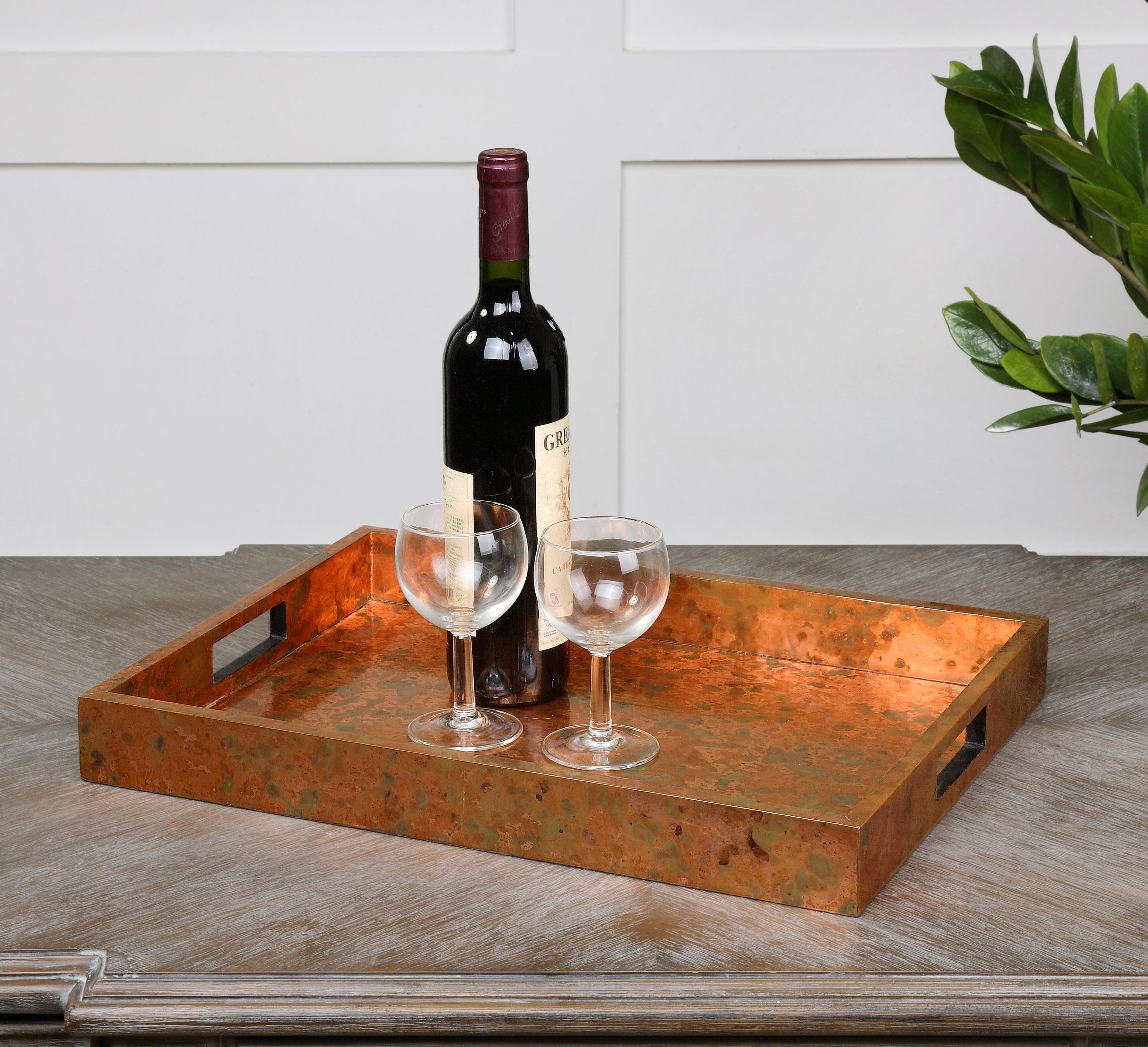 Uttermost Accessories 19871 Ambrosia Copper Tray Hudson's Furniture