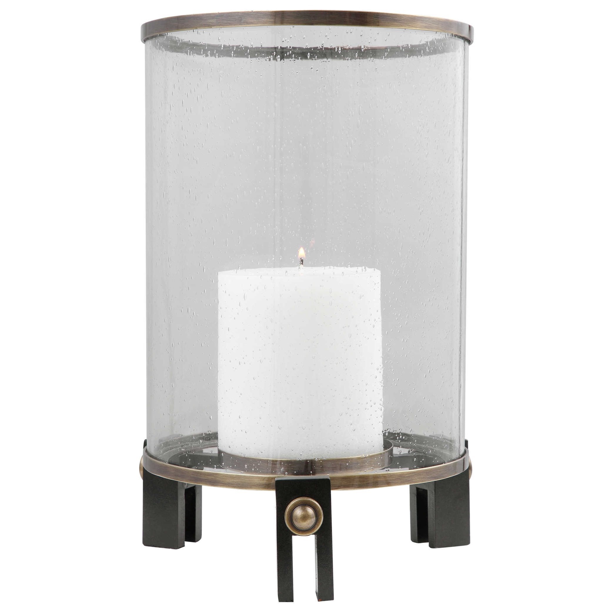 Uttermost Accessories Candle Holders Faraday Hurricane Candleholder Wayside Furniture Wayside Furniture Candle Holders