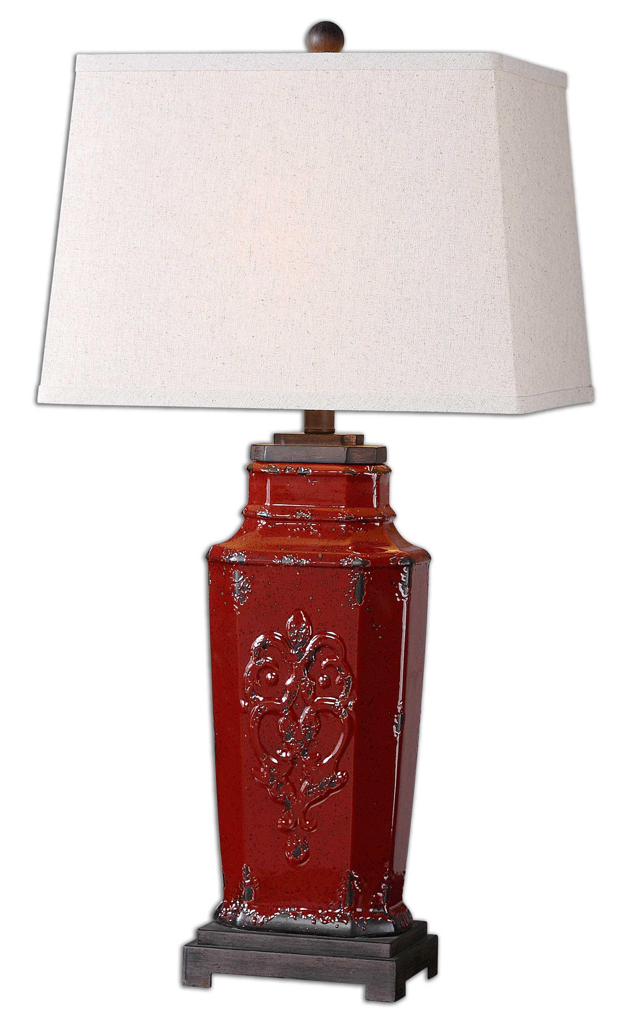 Lamps Centralia Red Lamp Rotmans Table Lamps