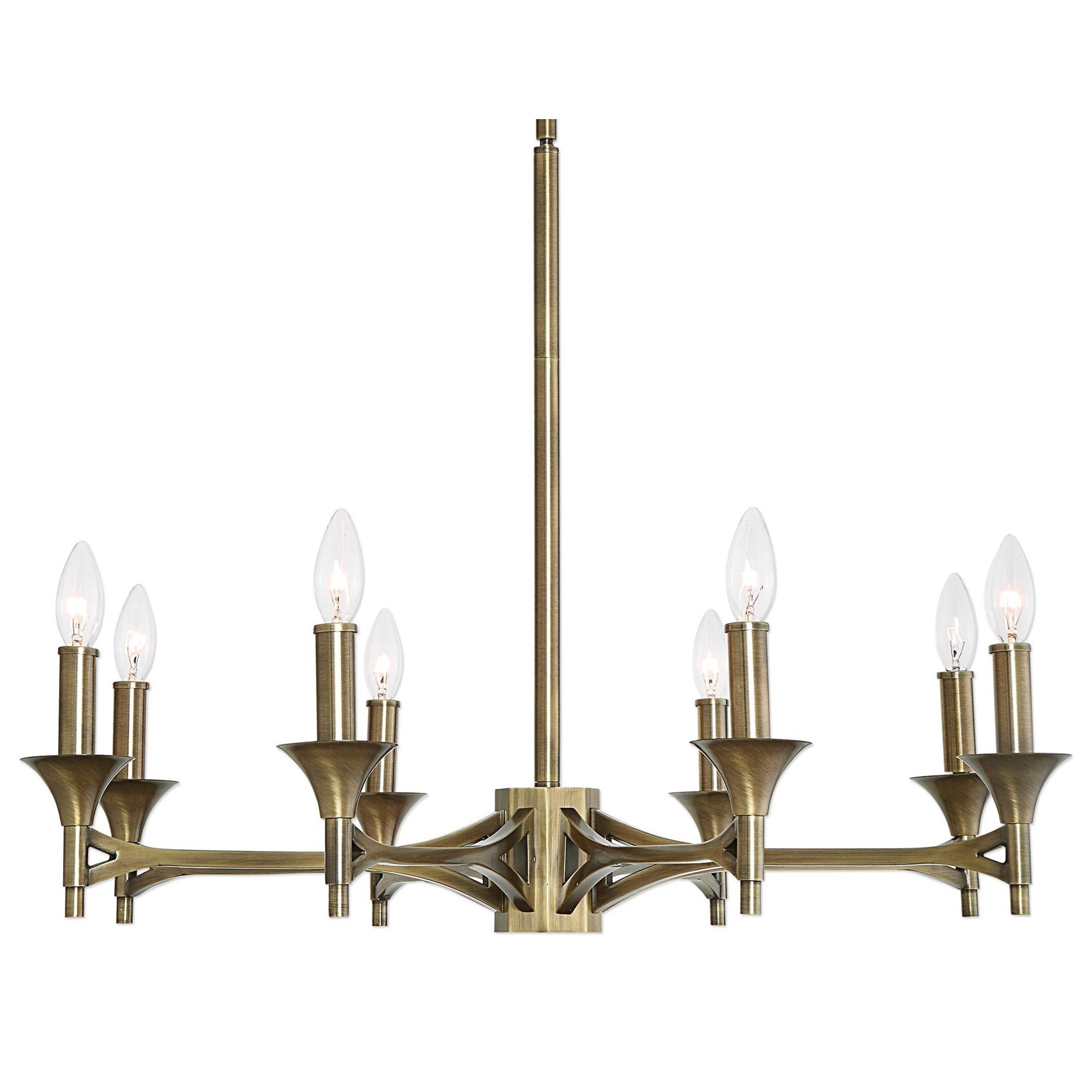 Uttermost Lighting Fixtures 21316 Brant Aged Br 8 Light Uttermost Lighting Fixtures Brant Aged Br 8 Light Chandelie Item Number 21316