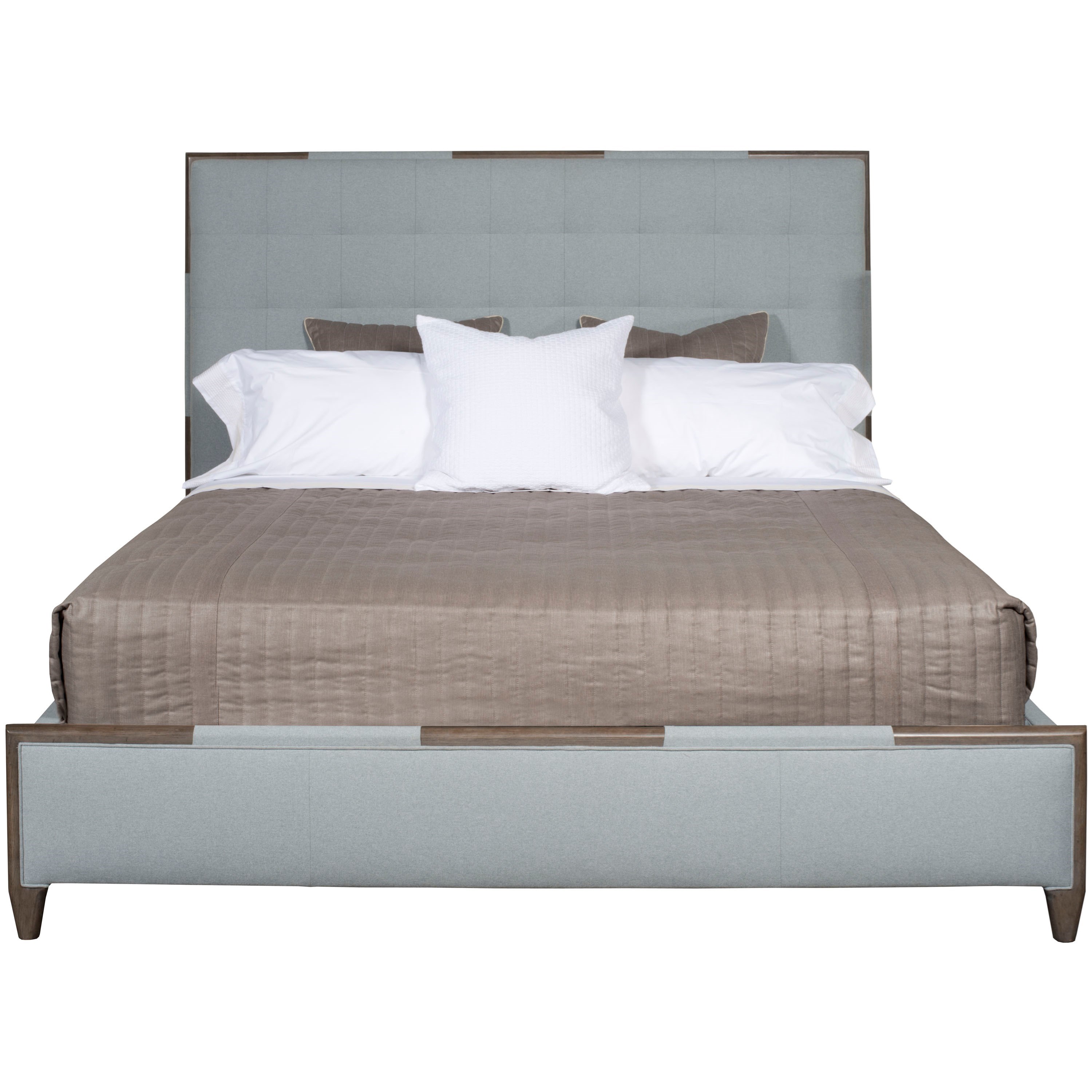 Vanguard Furniture Chatfield By Thom Filicia Home Transitional King Upholstered Bed With Wood Trim Belfort Furniture Upholstered Beds