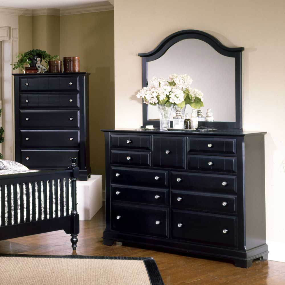 Vaughan Bassett Cottage Triple Dresser and Mirror Becker Furniture