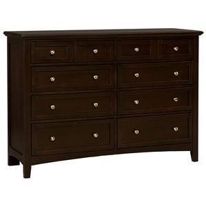 Vaughan Bassett Bonanza Triple Dresser - 8 Drawers