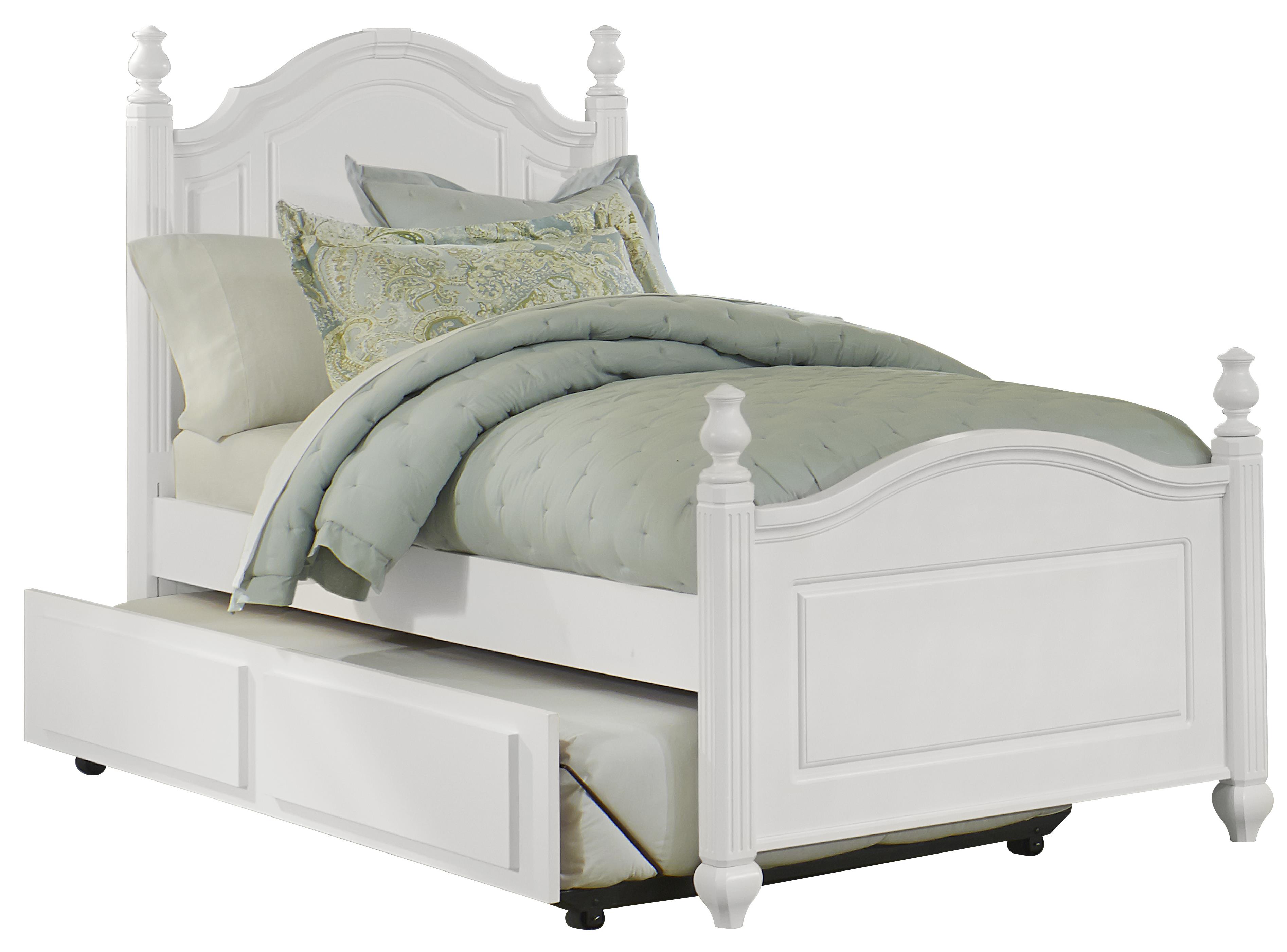 Vaughan Bassett French Market Traditional Twin Poster Bed with Trundle