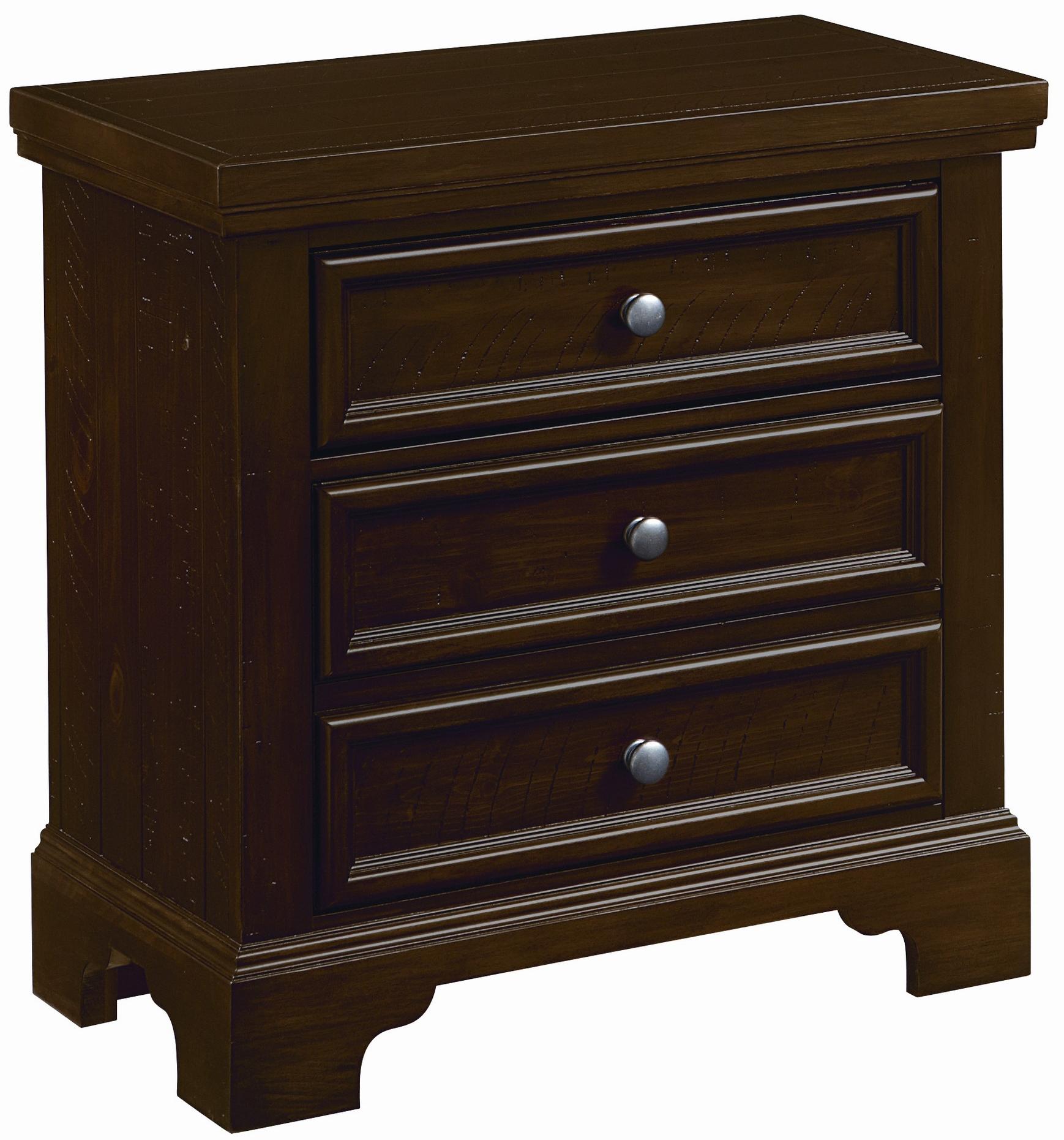 Vaughan Bassett Hanover Distressed 2 Drawer Night Stand w/ Light