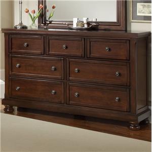 Vaughan Bassett Reflections Triple Dresser - 7 Drawers