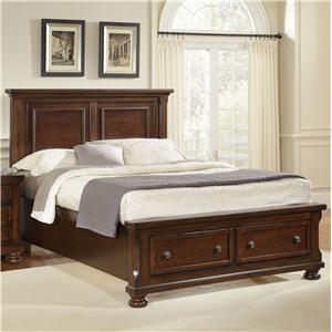 Vaughan Bassett Reflections Queen Storage Bed with Mansion Headboard