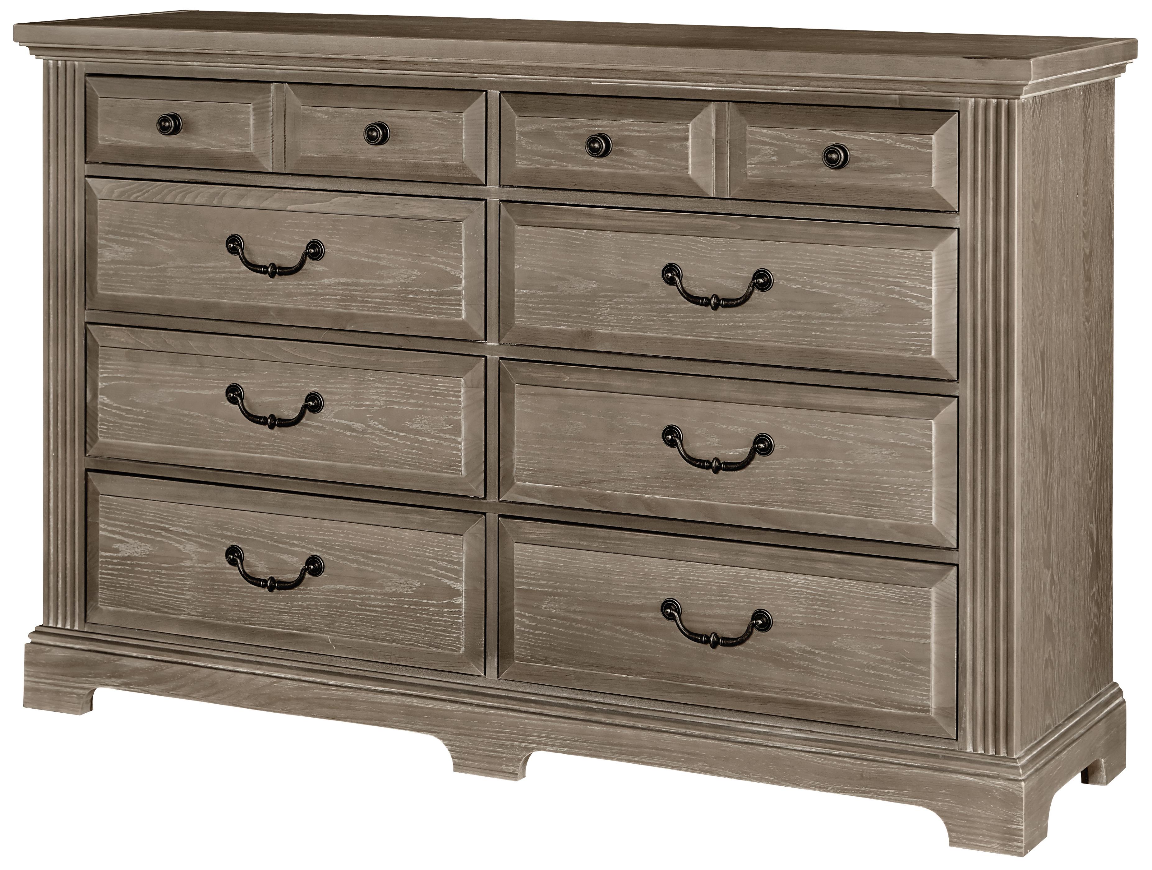 Vaughan Bassett Woodlands Transitional Triple Dresser 8 drawers