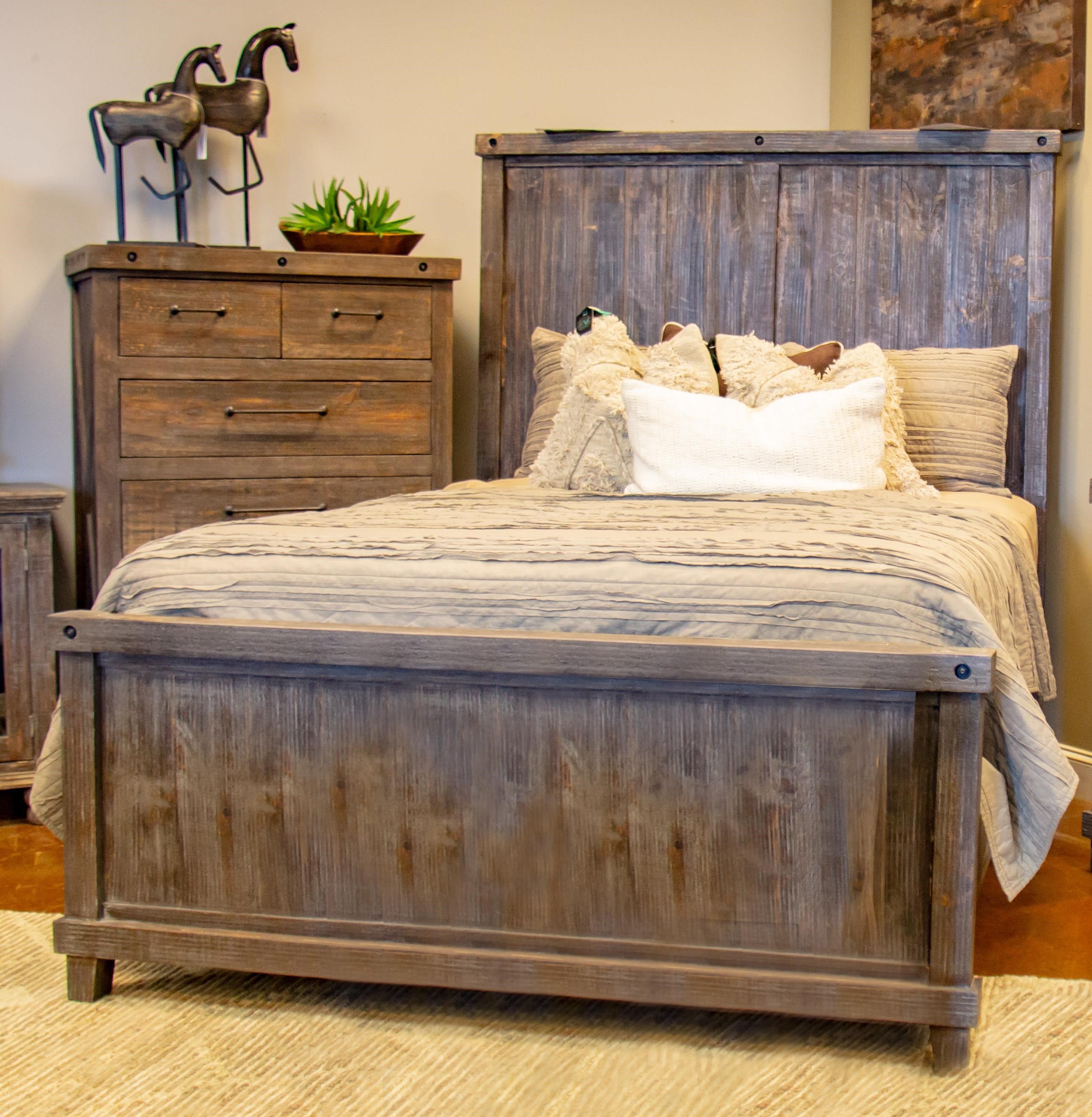 Vintage Industrial Bedroom GRP-JONIND-KINGBED King Panel ...