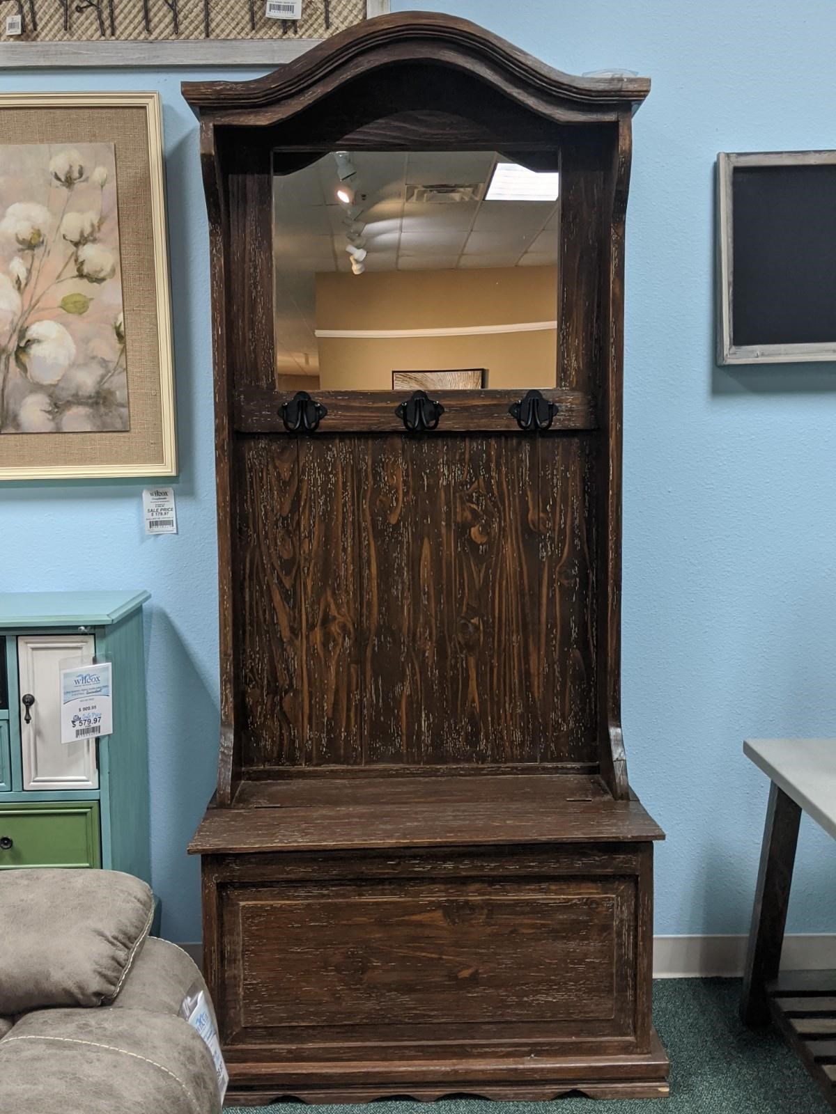 antique hall tree on Vintage Hall Trees Bonnet Hall Tree With Storage Base Wilcox Furniture Hall Trees Coat Racks