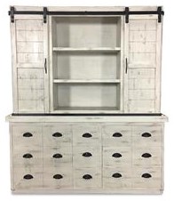 Vintage Joanna Buffet and Sliding Door Hutch