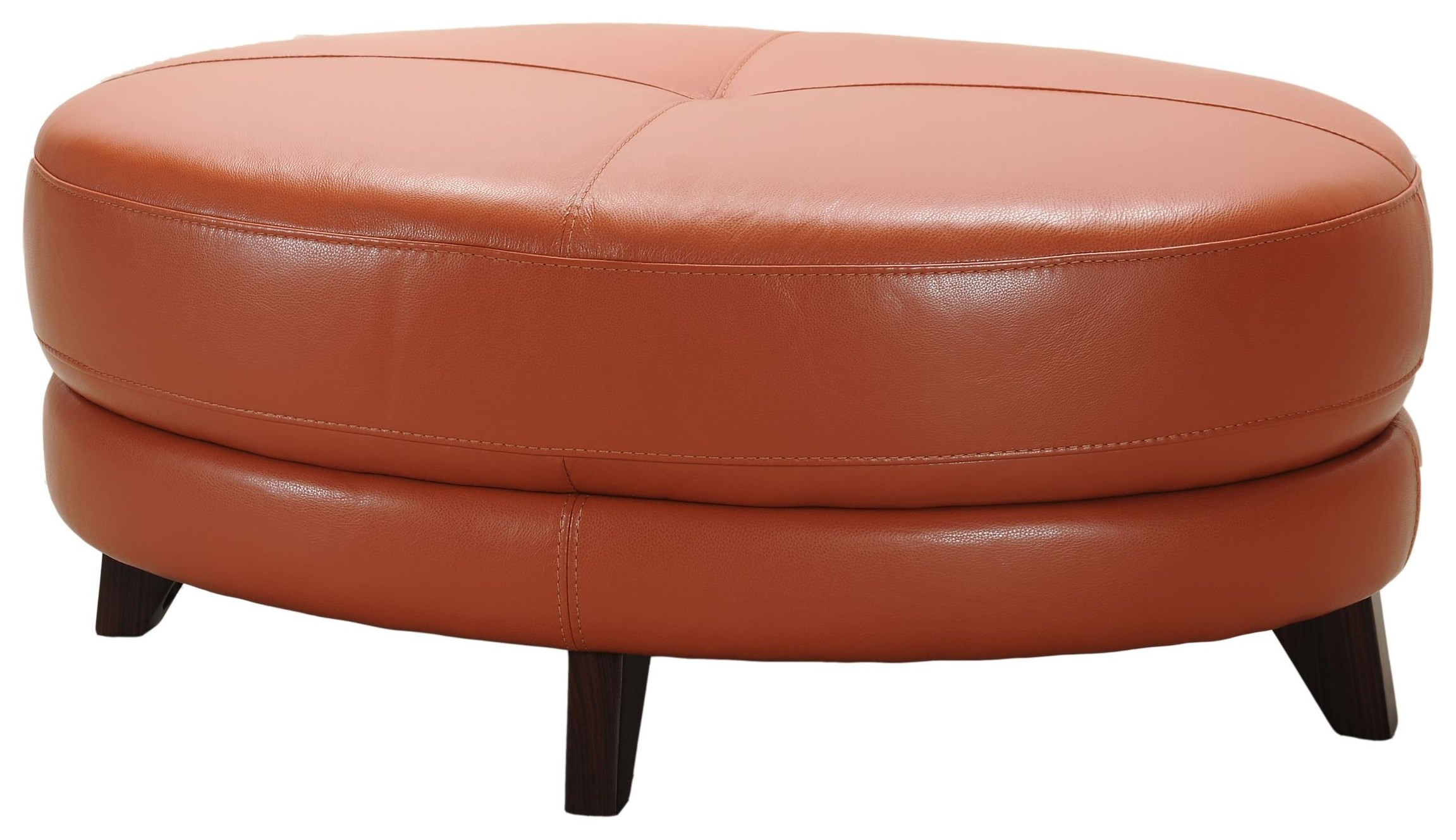 Violino 3159 Terracotta Leather Cocktail Ottoman Dunk Bright Furniture Ottomans
