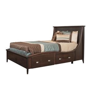 Clearance Wayside Custom Furniture In Akron Cleveland Canton Queen Bed With Side Storage
