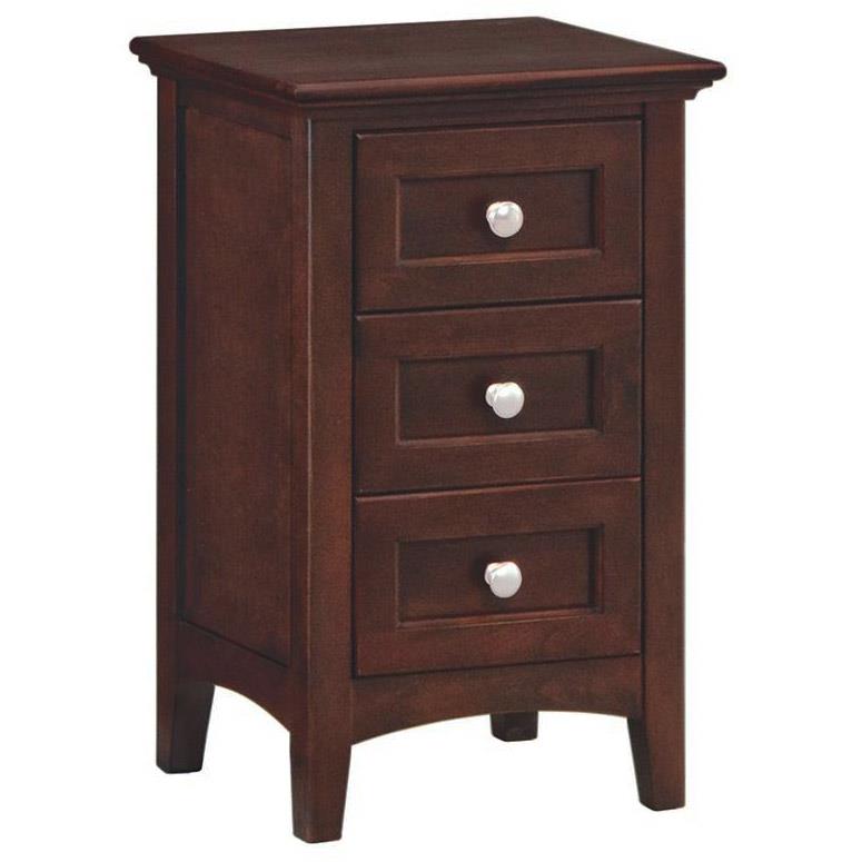 Mckenzie Caffe 3 Drawer Small Nightstand Rotmans Night Stands