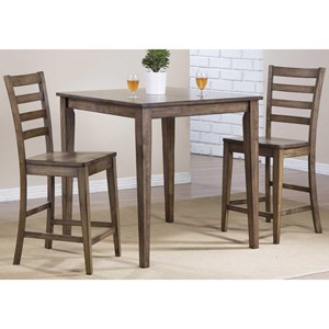 Winners Only Carmel 3 Piece Counter Height Dining Set
