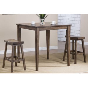 Winners Only Carmel 3 Piece Counter Height Dining Set