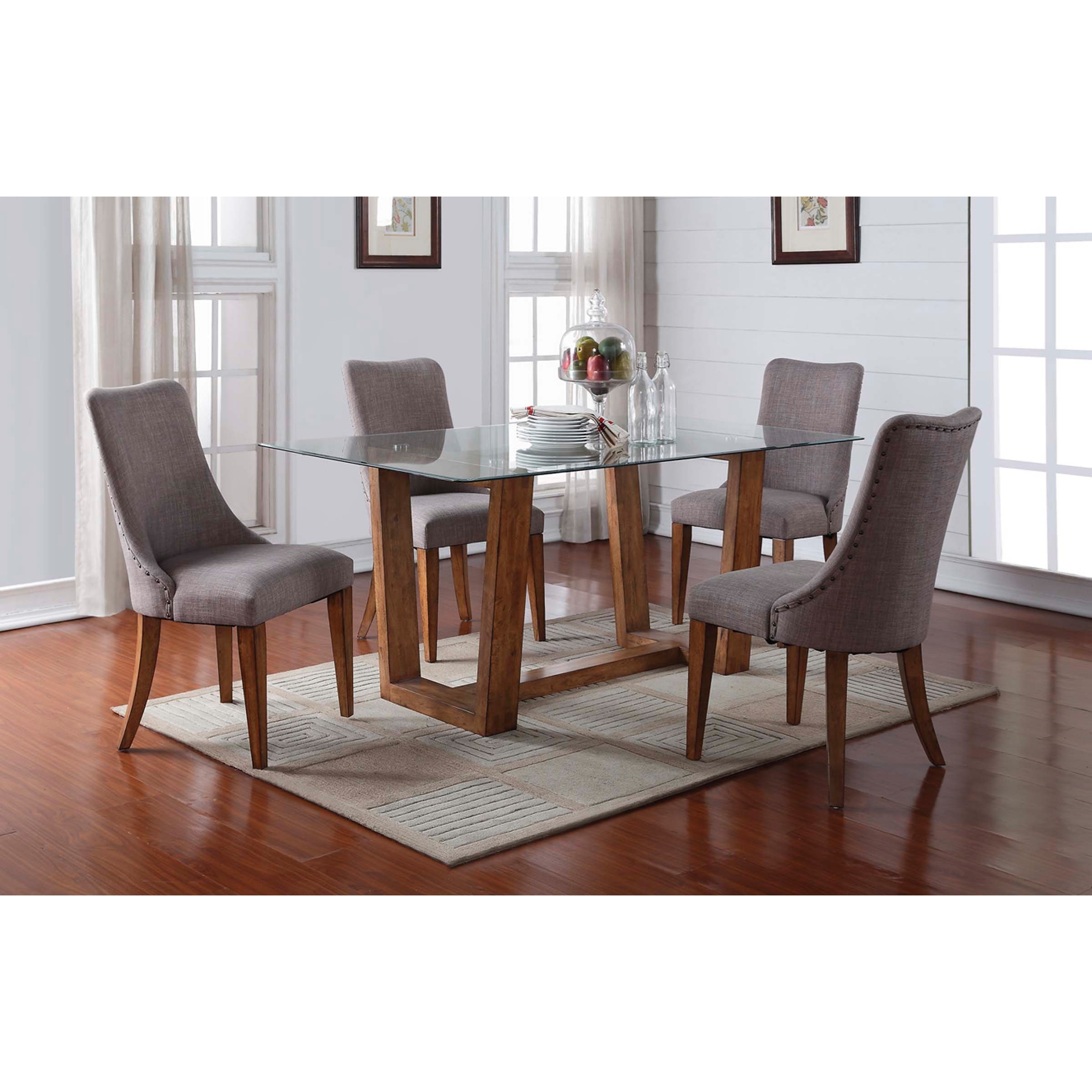 Winners Only Encore 70" Glass Top Table with Trestle Base ...