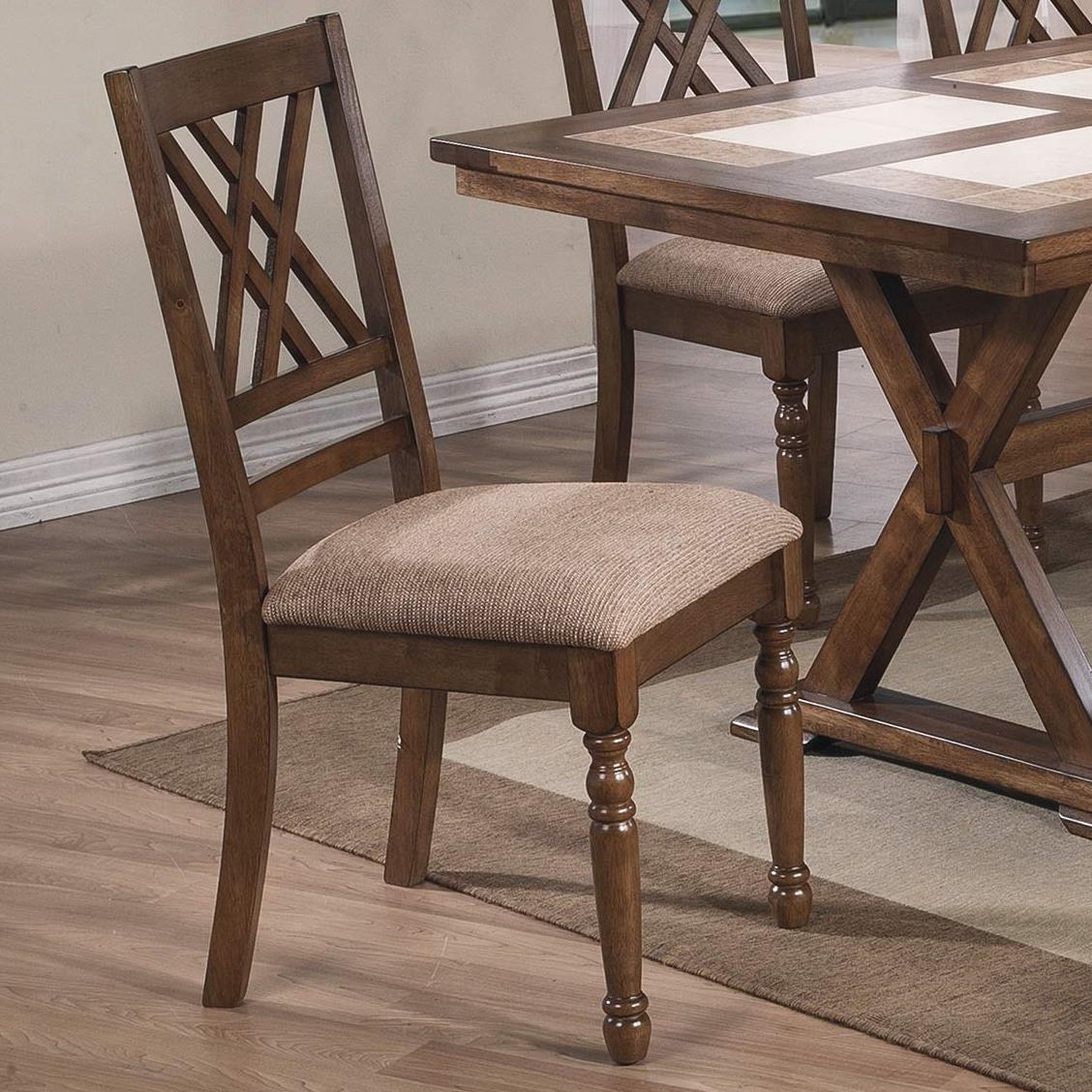 Winners Only Florence Double X Back Side Chair with Upholstered Seat