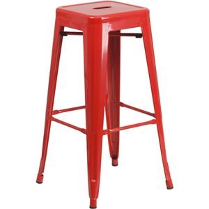 Winslow Home Metal Indoor Outdoor Chairs Win 1391 30 High Backless Red Metal Indoor Outdoor Barstool With Square Seat Sam Levitz Furniture Bar Stools
