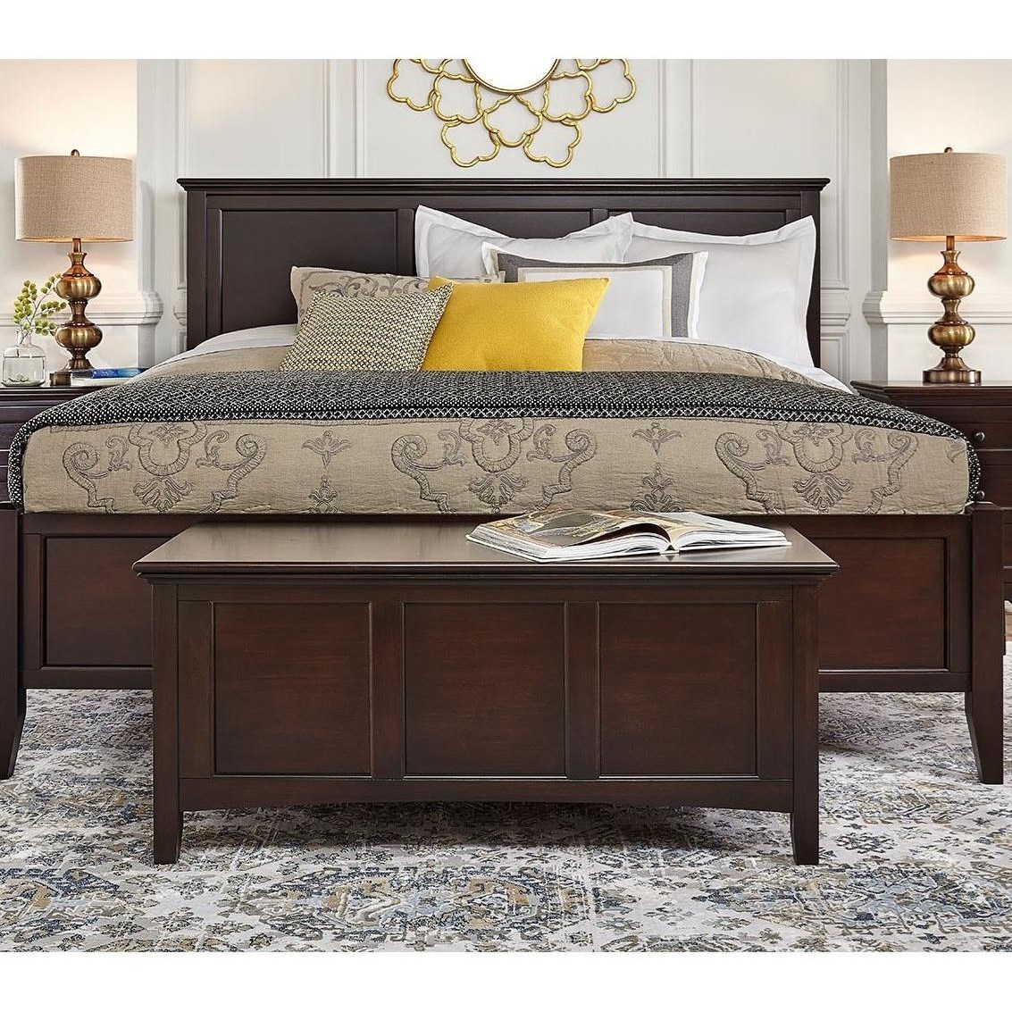 AAmerica Westlake Transitional California King Bed with 6 Storage
