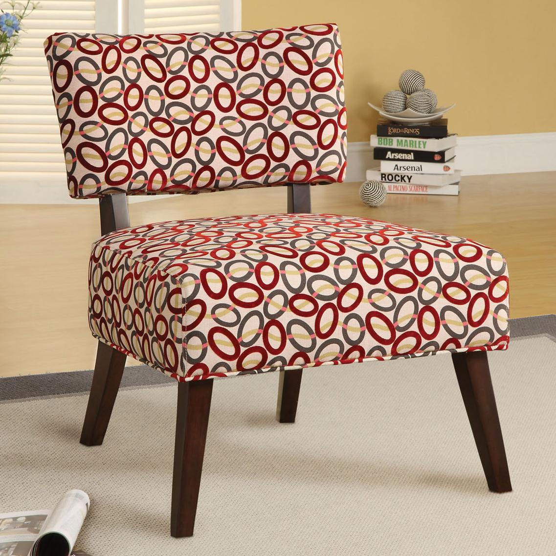 Del Sol AF Able 59074 Armless Accent Chair with Geometric ...